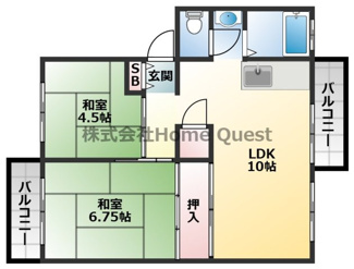 【間取り】 | フラワリータウン志紀G棟