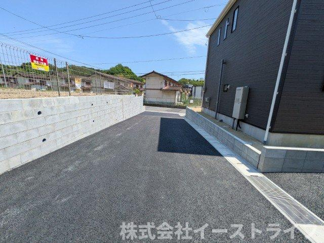 【新築戸建】　いわき市常磐下湯長谷町第2　全4棟の前面道路含む現地写真|2号棟建物前道路