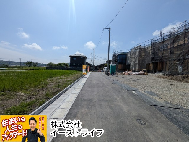 【新築戸建】　いわき市小名浜住吉第5　全4棟の前面道路含む現地写真|建物前道路