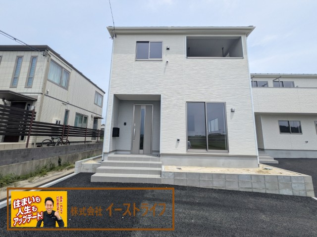 【新築戸建】　いわき市小名浜住吉第5　全4棟の外観|1号棟外観写真　完成いたしました！内覧可能です！お気軽にお問い合わせください。