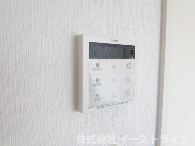 【新築戸建】　いわき市小名浜住吉第5　全4棟の発電・温水設備|4号棟写真　追い炊き機能付き給湯リモコン