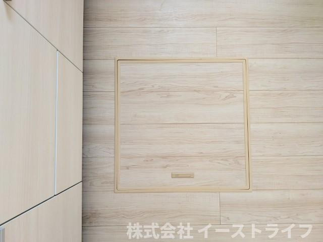 【新築戸建】　いわき市小名浜住吉第5　全4棟の収納|4号棟写真　床下収納がついています