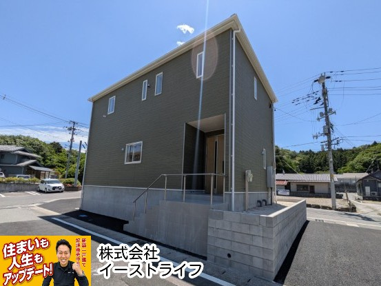 【新築戸建】　いわき市平谷川瀬第2　全3棟の外観|玄関側外観写真