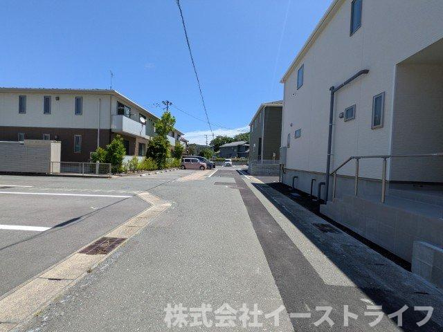 【新築戸建】　いわき市平谷川瀬第2　全3棟の前面道路含む現地写真|北側4ｍ公道