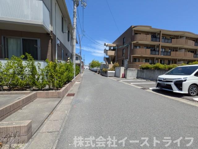 【新築戸建】　いわき市平谷川瀬第2　全3棟の前面道路含む現地写真|西側6.0ｍ公道