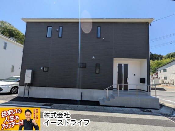【新築戸建】　いわき市平谷川瀬第2　全3棟の外観|1号棟北西側（玄関側）外観写真