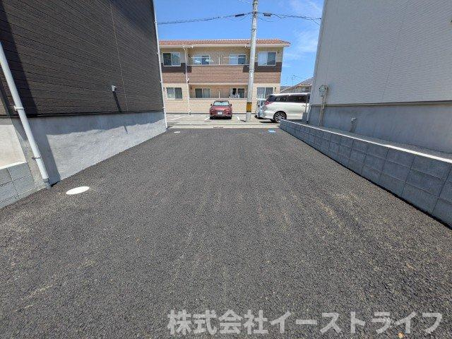 【新築戸建】　いわき市平谷川瀬第2　全3棟の駐車場|1号棟写真　カースペースです（2台駐車可能）