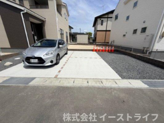 【新築戸建】　いわき市泉町滝尻第2　長期優良住宅　全8棟の駐車場|6号棟写真　カースペースです。