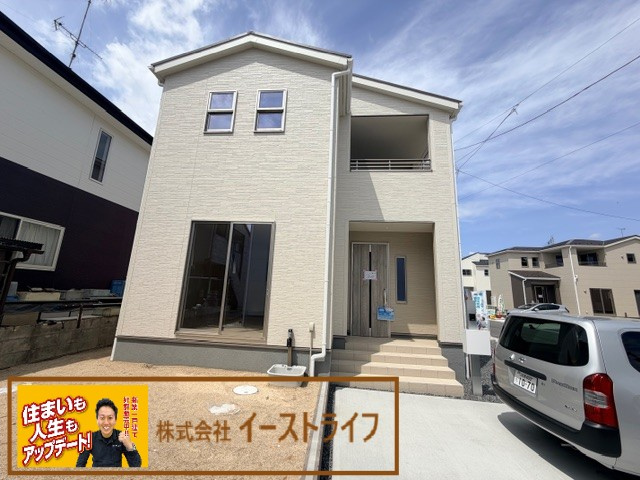 【新築戸建】　いわき市泉町滝尻第2　長期優良住宅　全8棟の外観|2号棟写真　随時ご案内できます！お気軽にご連絡ください！住宅ローンや他にお借入がある方に関してのお悩みも、先ずはご相談ください。お客様にご満足いただけるよう全力をささげてまいります。