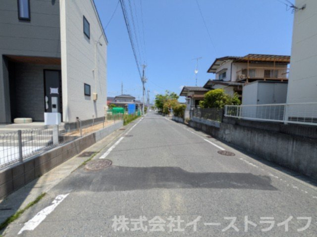 【新築戸建】　いわき市平南白土2期　長期優良住宅の前面道路含む現地写真|東側5.9ｍ公道
