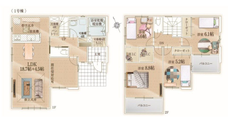 所沢市西狭山ケ丘2期　全1棟　新築戸建の間取り