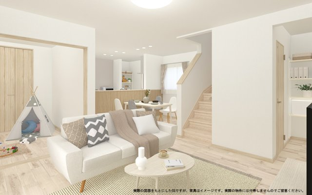 ワイウッドコート児玉郡上里町第61期の完成予想図|【LDK　イメージパース】
※画像は設計図面を基に作成したイメージです。