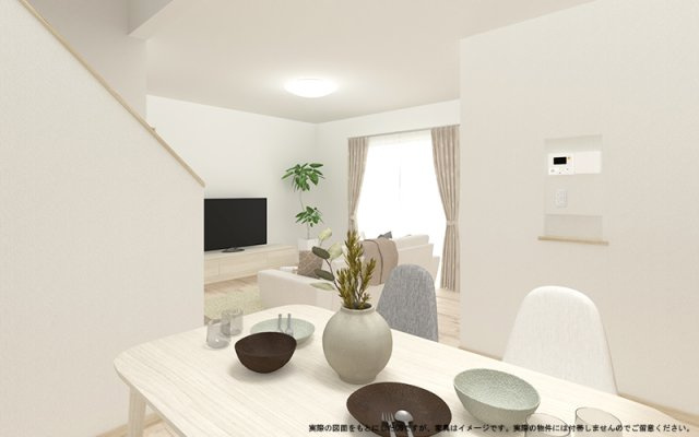 ワイウッドコート児玉郡上里町第61期の完成予想図|【ダイニング　イメージパース】
※画像は設計図面を基に作成したイメージです。