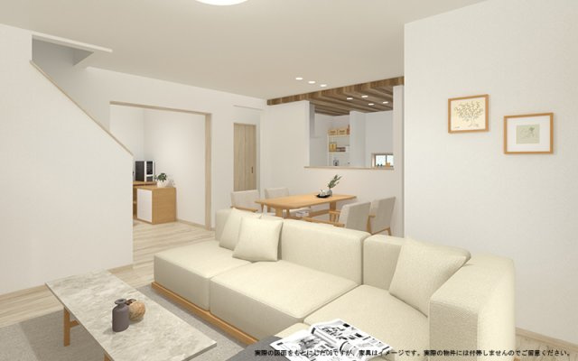クライン本庄市南第1期の完成予想図|【LDK　イメージパース】
※画像は設計図面を基に作成したイメージです。