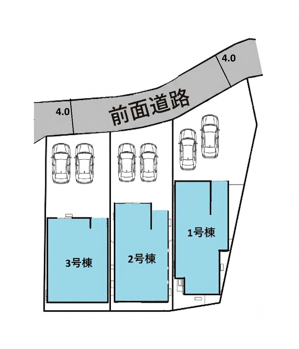 糟屋郡須恵町須恵第7-3棟（1号棟）の区画図|配置図（1号棟）