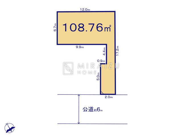 【土地図】 | ＼静かな環境で落ち着いた暮らしをご希望のお客様／広さと価格のバランスの良いマイホーム！近隣施設にも恵まれ立地！詳細、ご見学希望・資料請求ミライズホームお気軽にお問合せ下さい♪