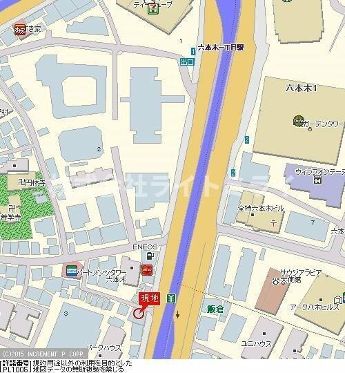 クレアシオン六本木の地図| 