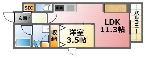 アイエフノヴァ水波町の間取り