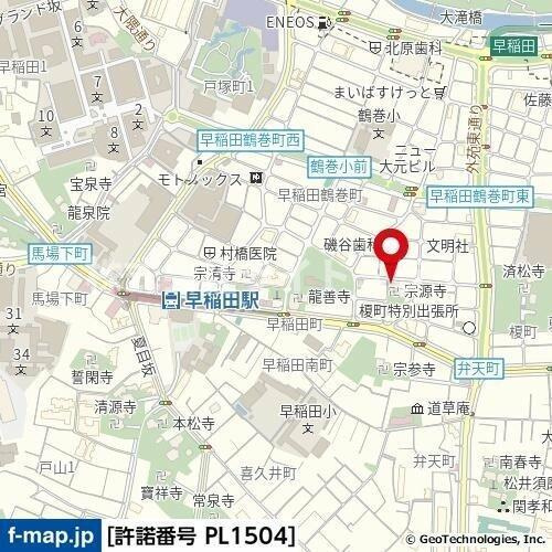 ヴォーガコルテ早稲田の地図| 