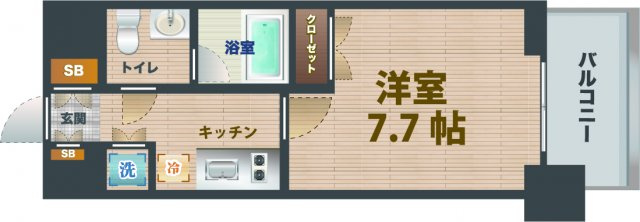 【間取り】 | 常盤レジデンシア荻窪 | 1Kのお部屋です。