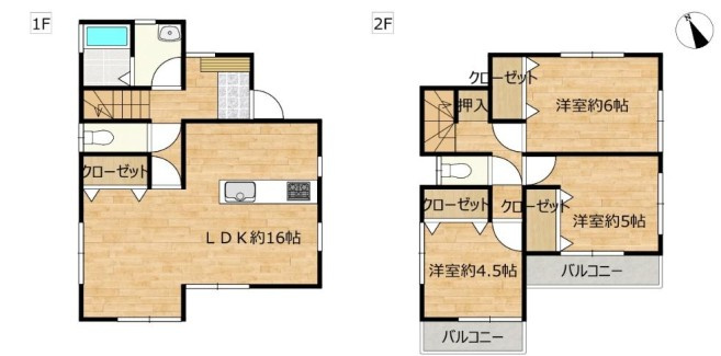 川越市今福　中古戸建の間取り