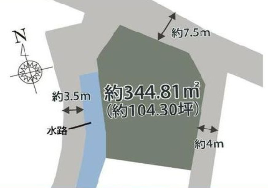 都賀町平川　売土地104坪