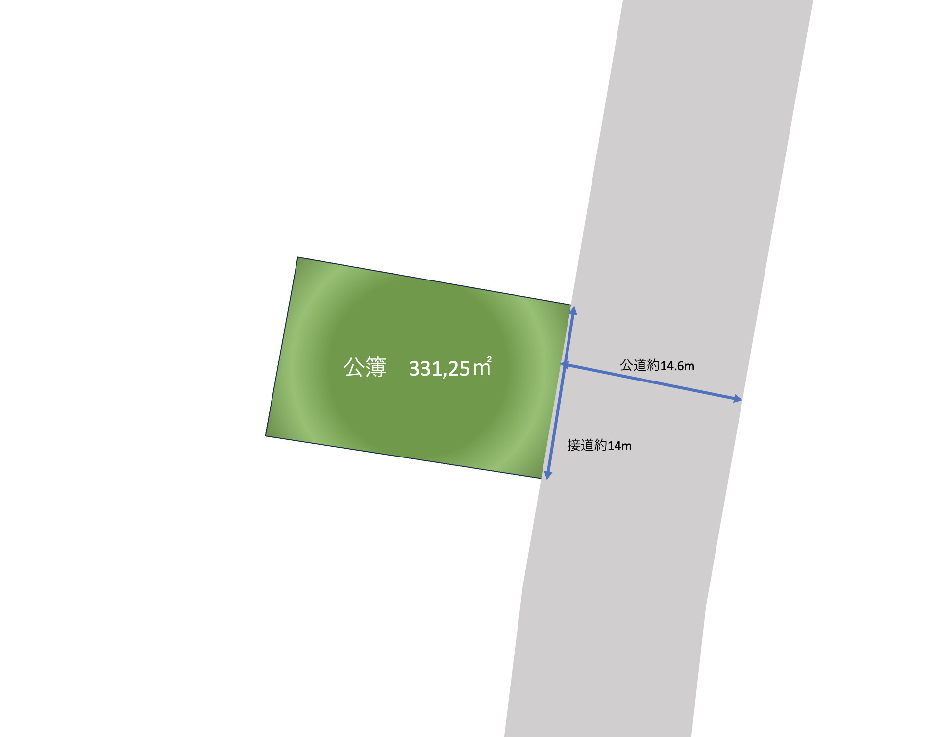 本町１丁目売り土地の土地図
