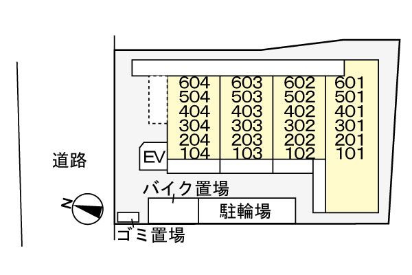 グランフェリオの駐車場