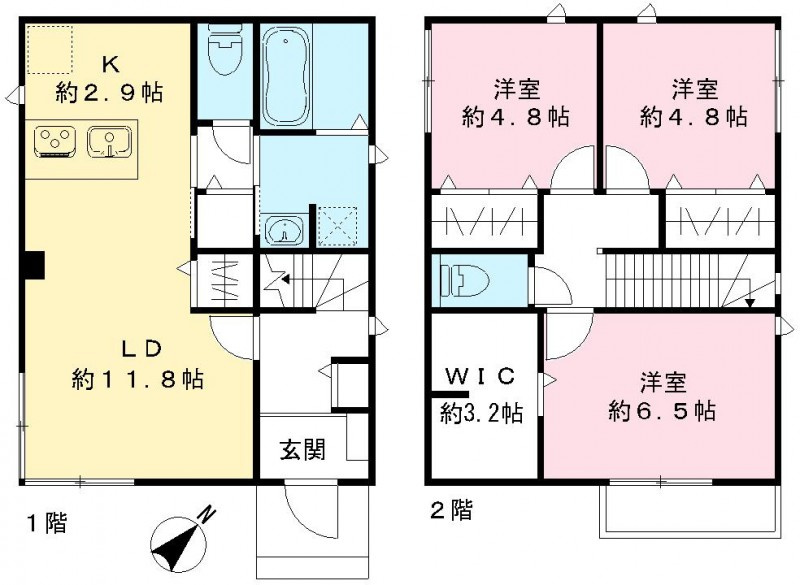 戸田市氷川町３丁目戸建　Ａ棟の間取り