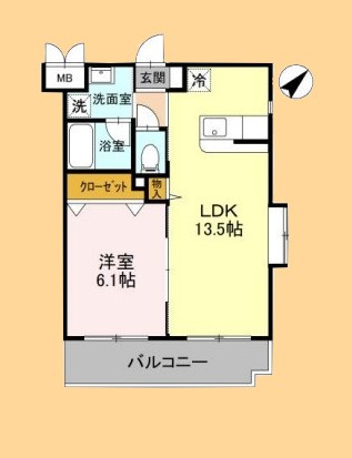 リラッサーレ　Ⅱの間取り