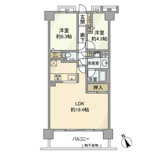 【間取り】 | ブライトシティ船橋