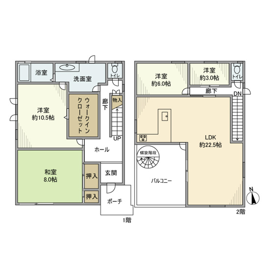 【間取り】 | 夏見台戸建