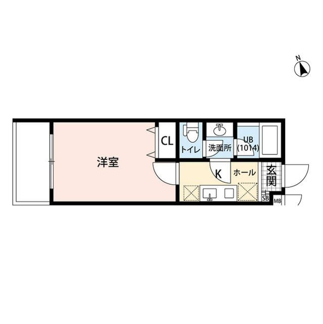 横浜市磯子区中原４丁目の賃貸マンションの間取り