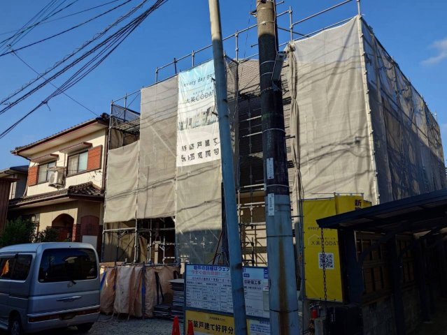SUN COURTーサンコート－小倉南区下曽根4丁目【小倉南区　新築戸建て】の外観|現地撮影　2026,8,6　SUN COURTーサンコート－小倉南区下曽根4丁目【小倉南区　新築戸建て】