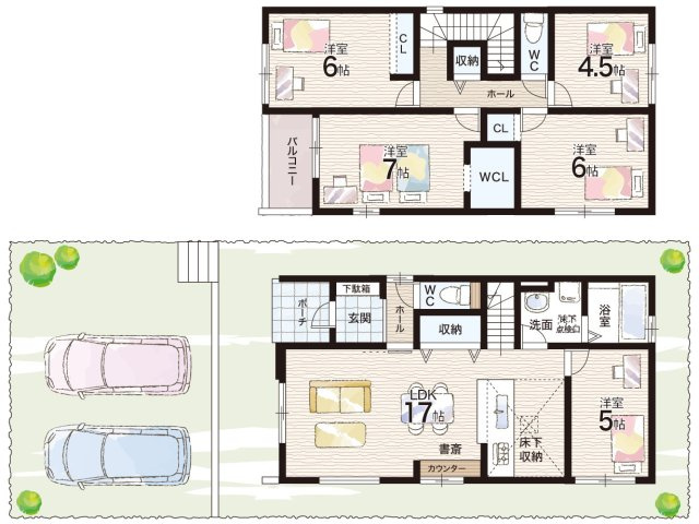 川西市大和西　第1期　新築一戸建ての間取り|2号地