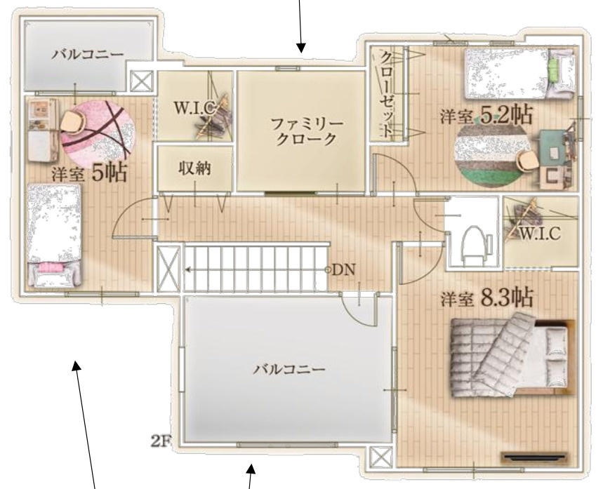 【仲介手数料無料】所沢市中新井１２期全１棟　所沢市の不動産なら西武ハウジングの間取り