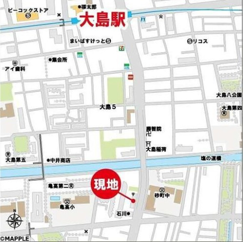 コスモウィル大島の地図