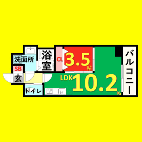 CATTLEYA　GARDEN　名古屋市賃貸　仲介手数料無料の間取り