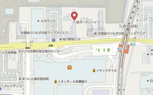 桂ガーデンハイツ　3階の地図