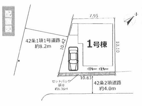 綾瀬市寺尾釜田３丁目　新築戸建全1棟　1号棟の区画図