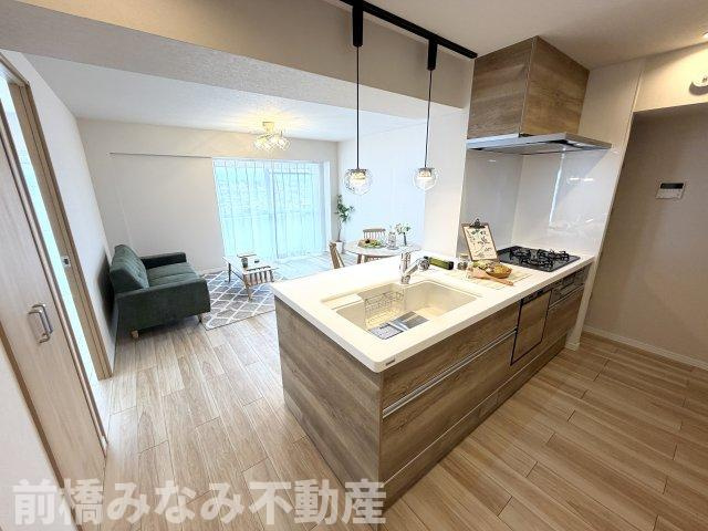 【中古マンション】高崎市貝沢町　サンハイツ　1001号室　3LDKのキッチン|きれいなキッチンです