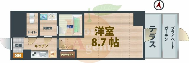 【間取り】 | GALICIA中野富士見町 | 1Kのお部屋です。