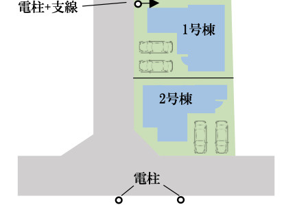 【仲介手数料無料】所沢上安松１４期全２棟１号棟　所沢の不動産なら西武ハウジングの区画図