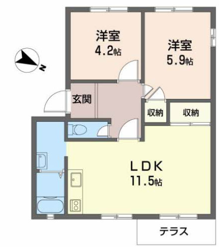 グリーンハイツ・イナモトの間取り