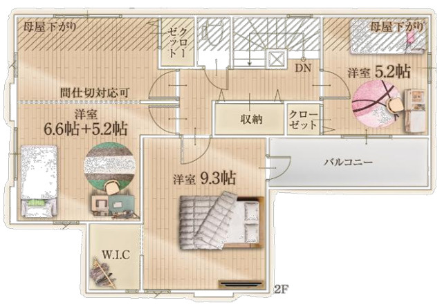 【仲介手数料無料】所沢上安松１４期全２棟２号棟　所沢の不動産なら西武ハウジングの間取り