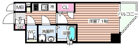 【間取り】 | ララプレイス大阪福島ミラ