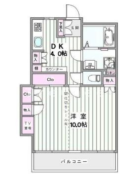 STUDIO IINO(スタジオイイノ)の間取り