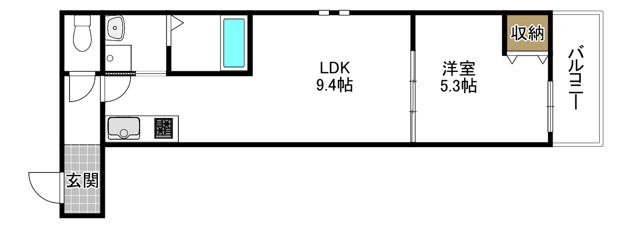 フジパレス松虫通WESTの間取り