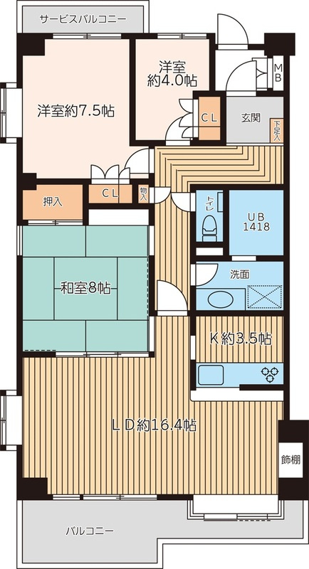 HF田無レジデンスの間取り