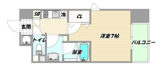 大阪市淀川区西中島２丁目の賃貸マンションの間取り